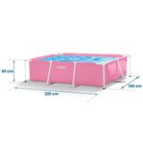 Intex 28266 Záhradný rámový bazén ružový 220x150x60cm