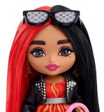 Mattel Barbie Extra Minis červeno-čierne vlasy