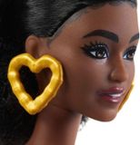 Bábika Barbie kučeravé čierne vlasy Fashionistas
