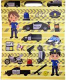 Pestrofarebné policajné auto Maľovanky pre deti