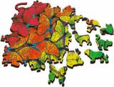 Trefl Drevené puzzle 501 - Dúhové motýle
