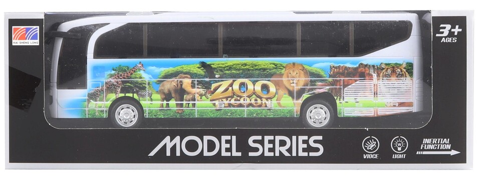 Autobus Safari kovový na batérie