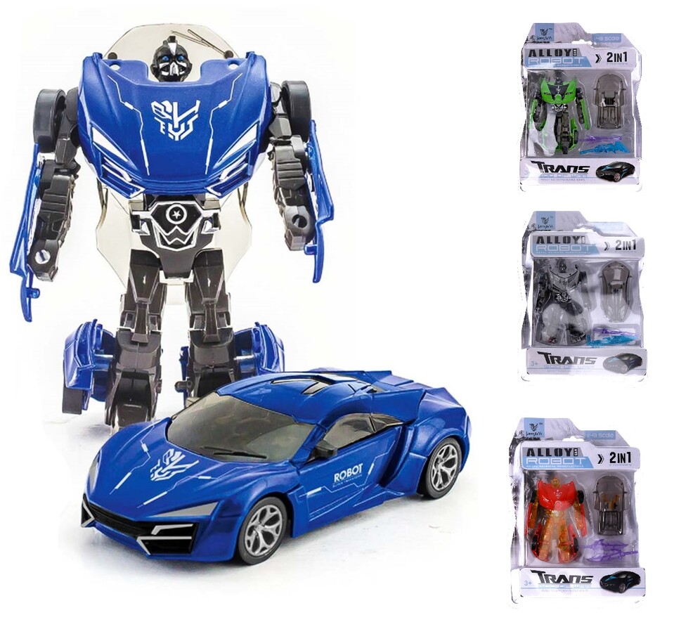 Transformer robot kovový 2v1 - modrá