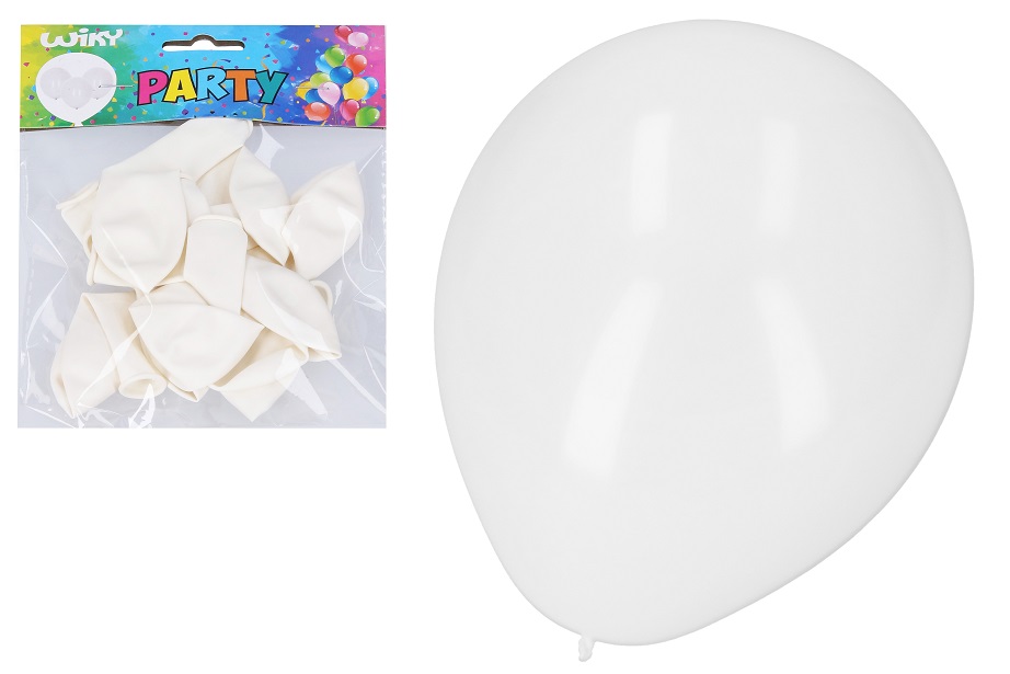 Nafukovacie balóny biele 10ks/30cm