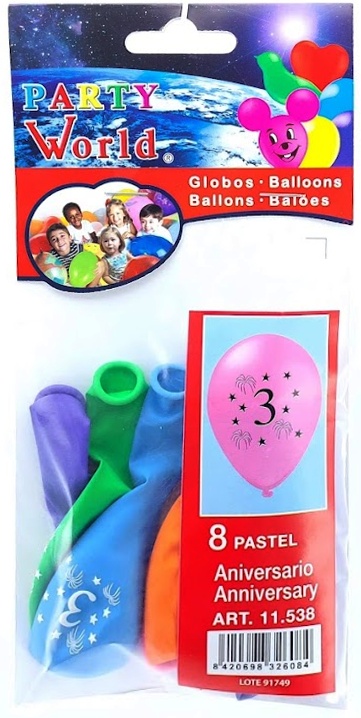 Balóny s číslom 3./8ks