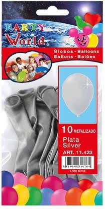 Balóny strieborné 10ks