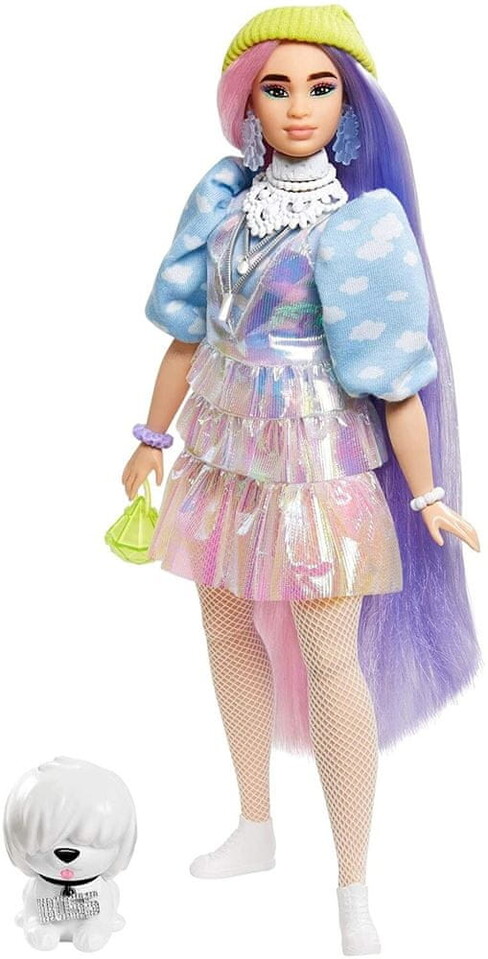Mattel Barbie Extra s trblietavým vzhľadom