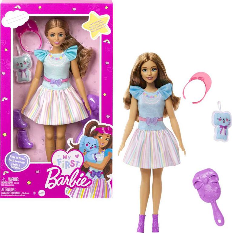 Mattel Barbie Moja prvá bábika hnedé vlasy 24cm
