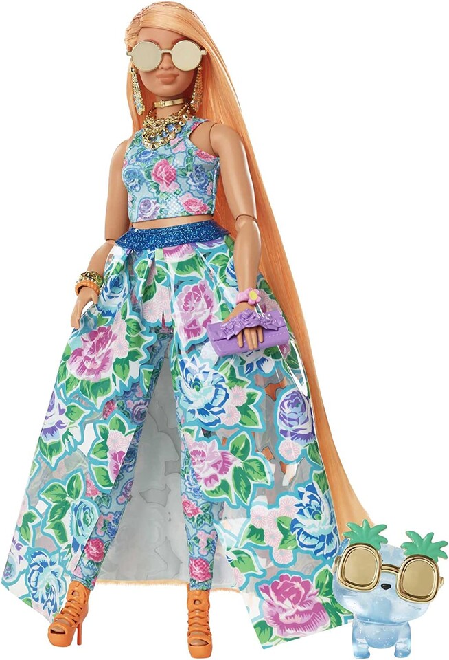 Mattel Barbie Extra Módna bábika Kvetinový look