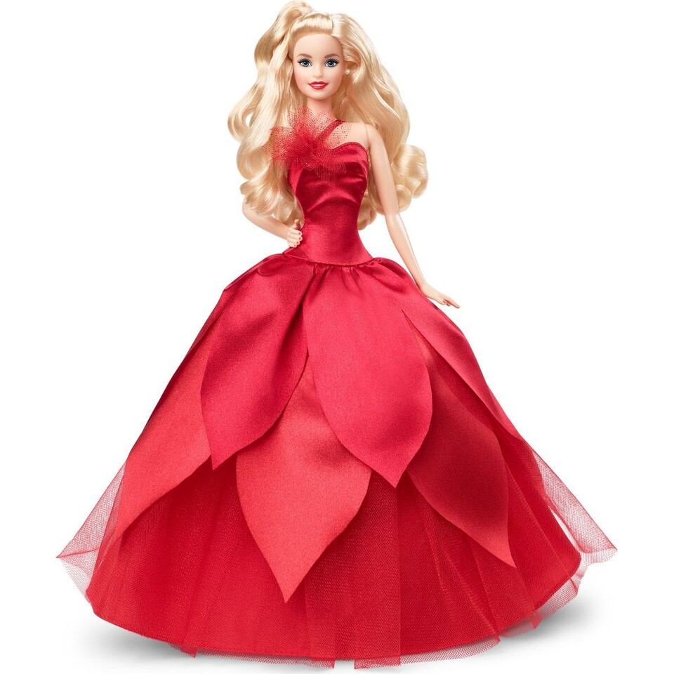 Mattel Barbie Vianočná bábika blondínka 30cm