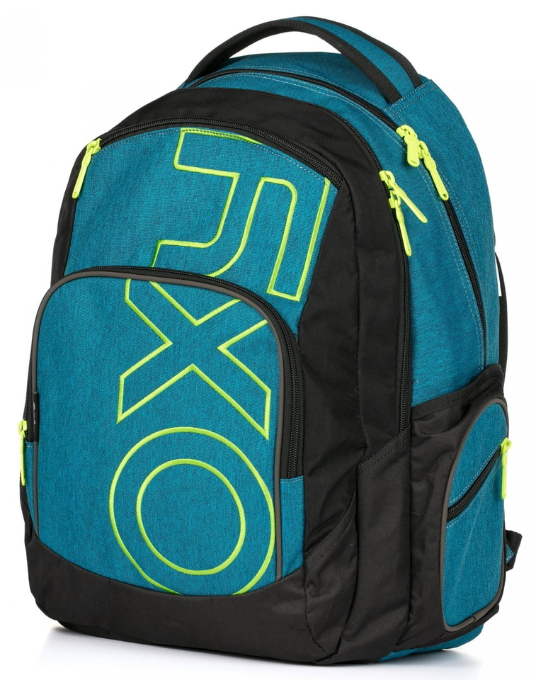 Študentský batoh OXY Style modro-zelený