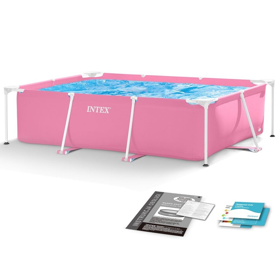 Intex 28266 Záhradný rámový bazén ružový 220x150x60cm