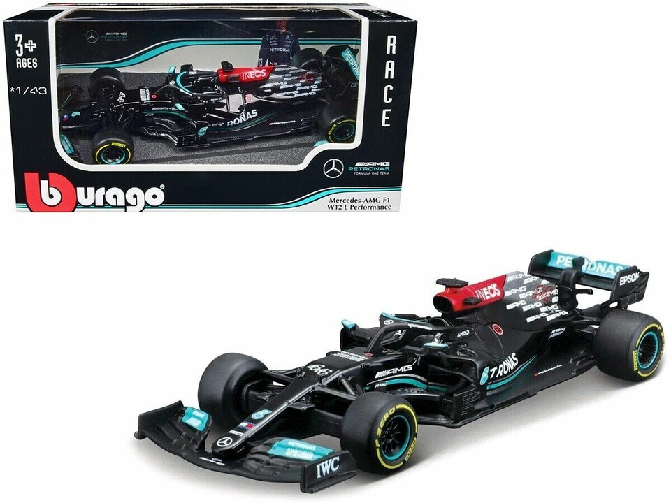 Bburago 1:43 RACE F1 - MERCEDES-AMG F1 W12 E Performance (2021) #44 (Lewis Hamilton)