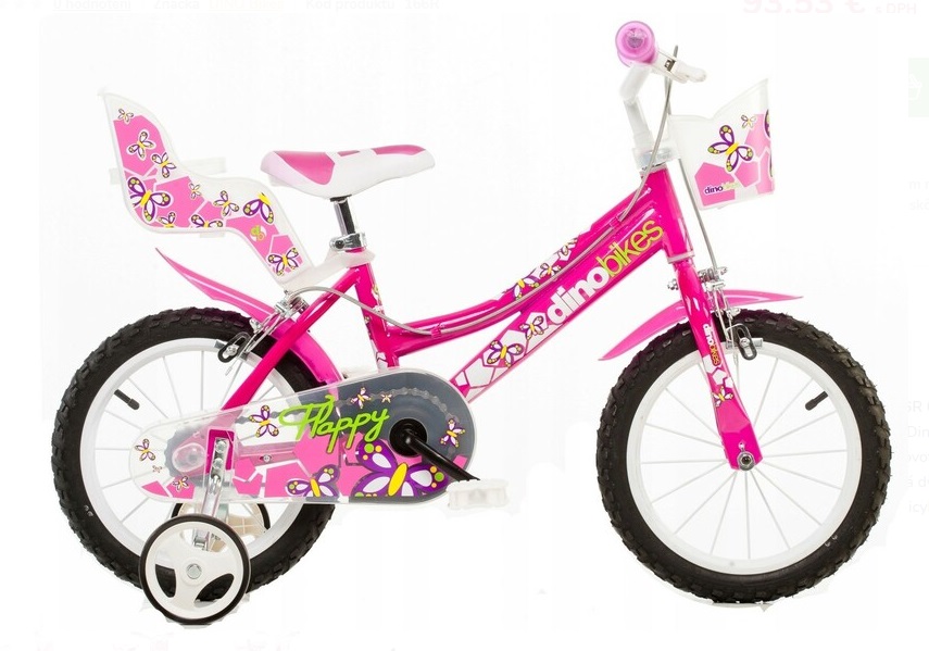 DINO Detský bicykel 16"-ružový 2017