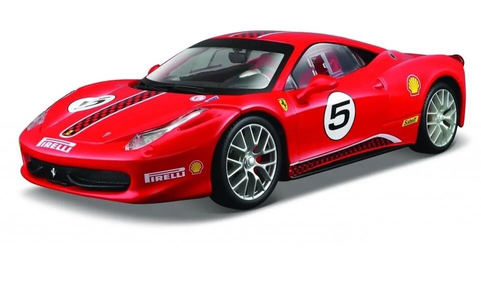 Bburago 1:24 Ferrari Racing 458 Challenge červená