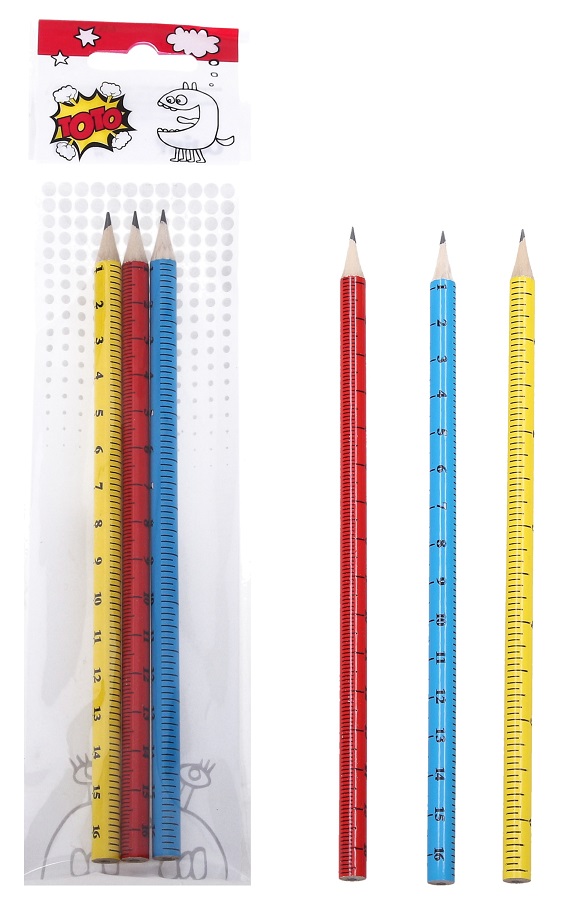 Ceruzka so stupnicou č.2 HB 3ks