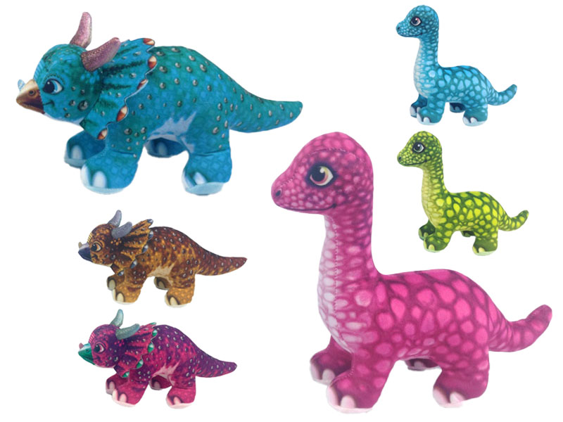Dinosaurus plyšový 14-23cm - fialová