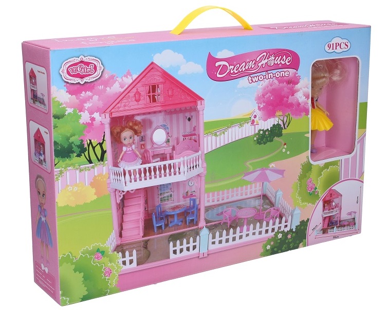 Domček pre bábiky so záhradou 42x34x50cm