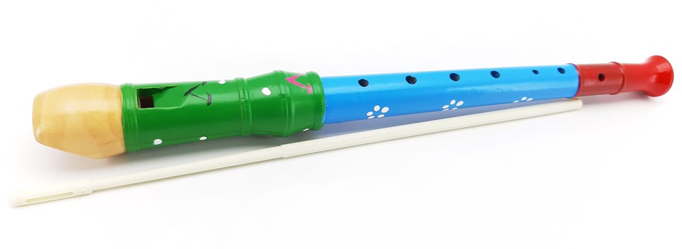 Flauta drevená 31cm - zelená