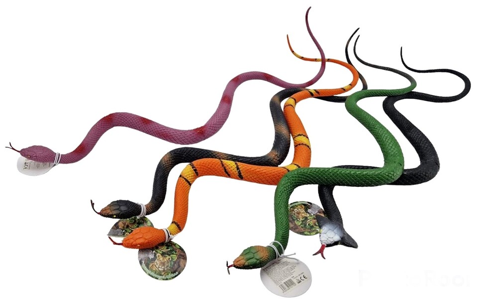 Rôzne druhy hadov mix guma 55cm - zelená
