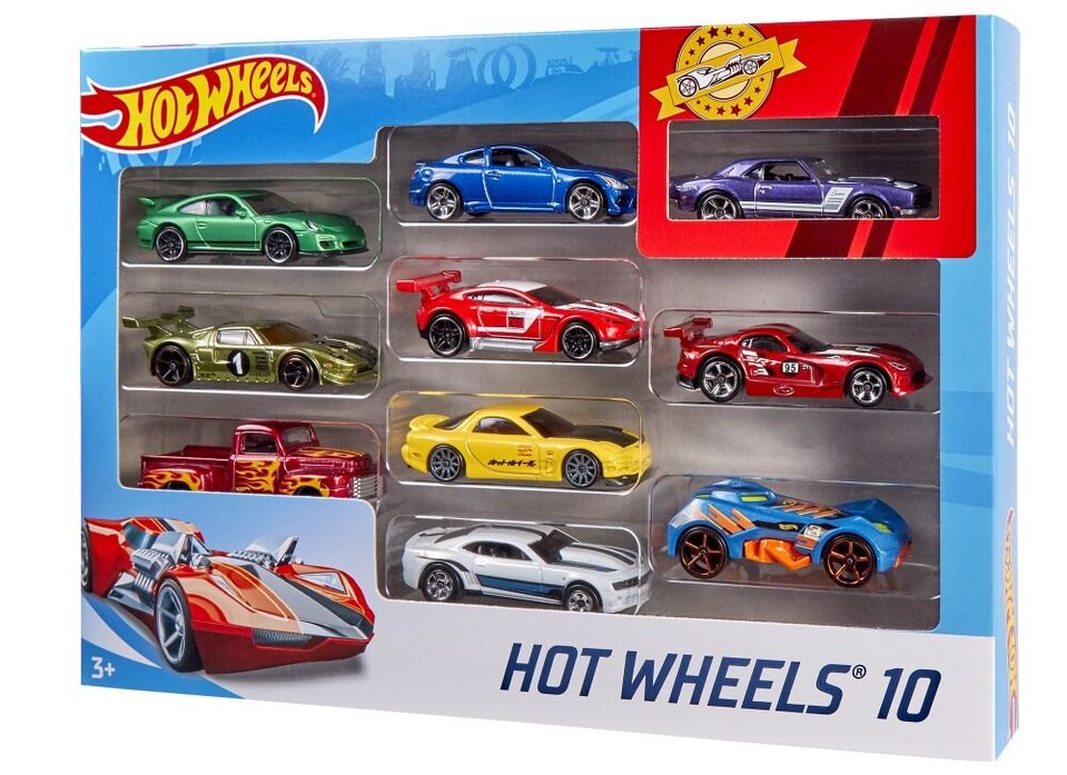 Mattel Hot Wheels sada 10ks autíčok