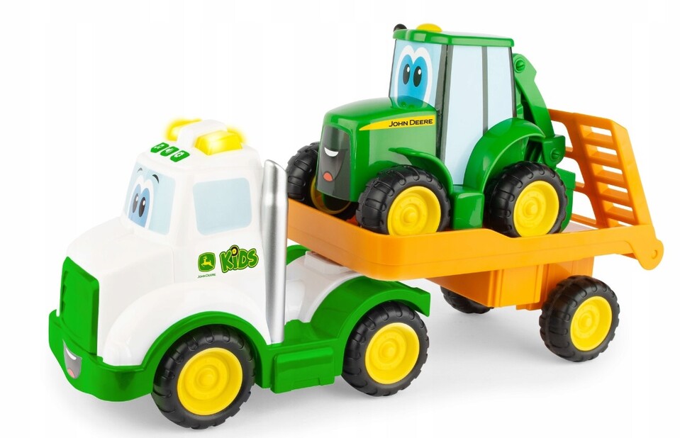 John Deere Kids Traktor s ťahačom 37cm