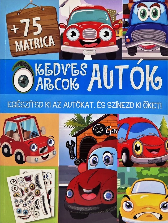 Kedves arcok autók munkafüzet ( Maďarská verzia )