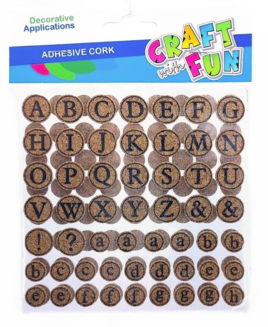 Craft Fun Samolepiaci korkový papier ABC