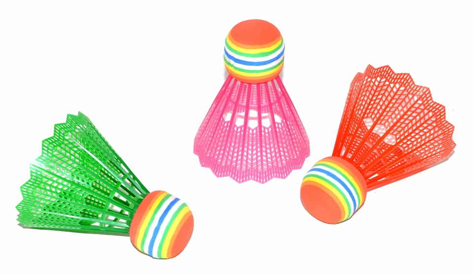 Farebné košíky na badminton 3ks