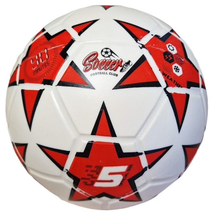 Futbalová lopta Soccer červená veľkosť 5