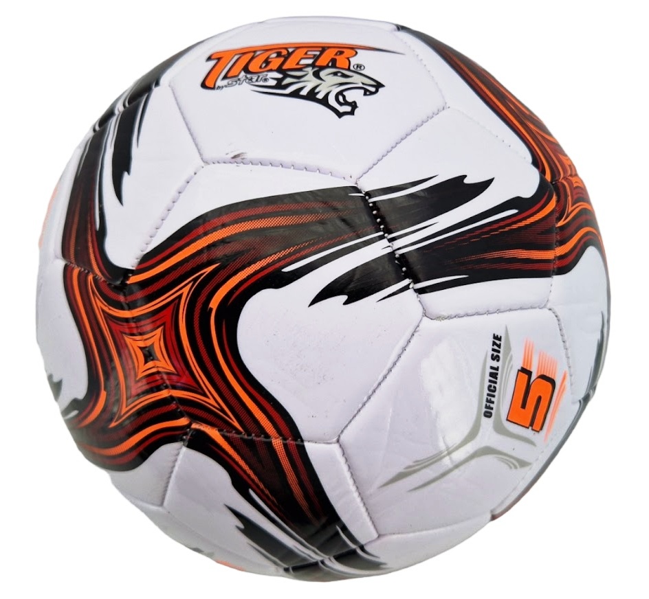 Futbalová lopta Tiger oranžová veľkosť 5