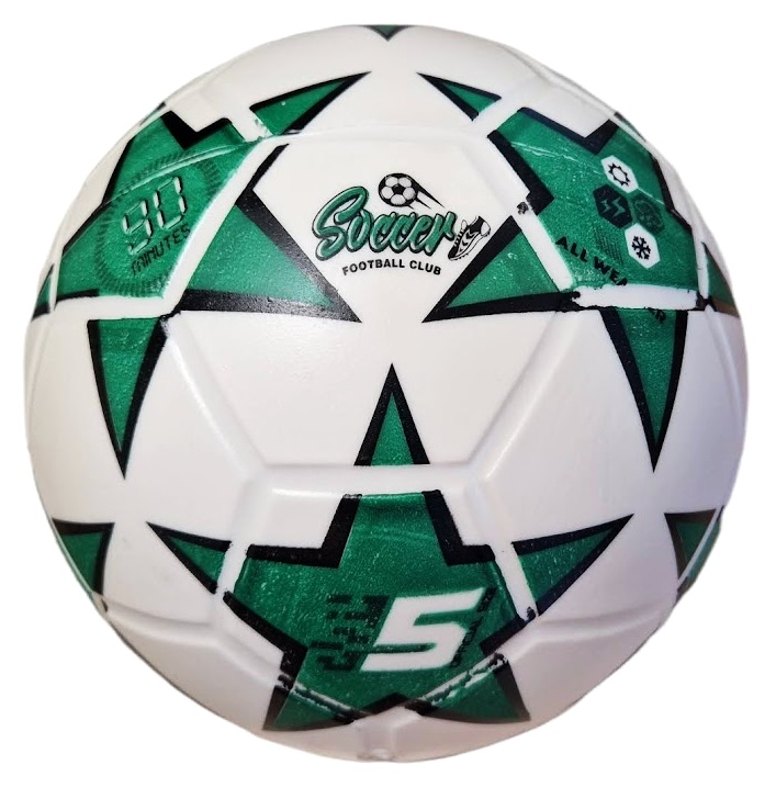 Futbalová lopta Soccer zelená veľkosť 5