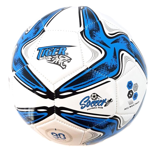 Futbalová lopta Tiger Soccer modrá size5