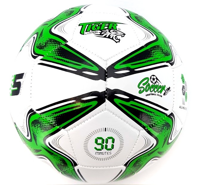 Futbalová lopta Tiger Soccer zelená size5