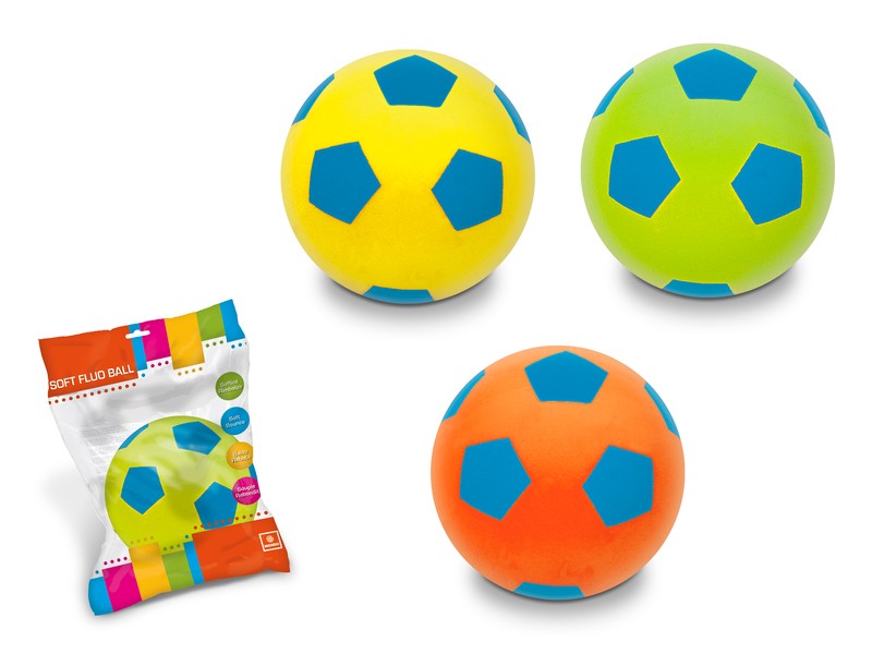 Futbalová lopta penová 20 cm - žltá
