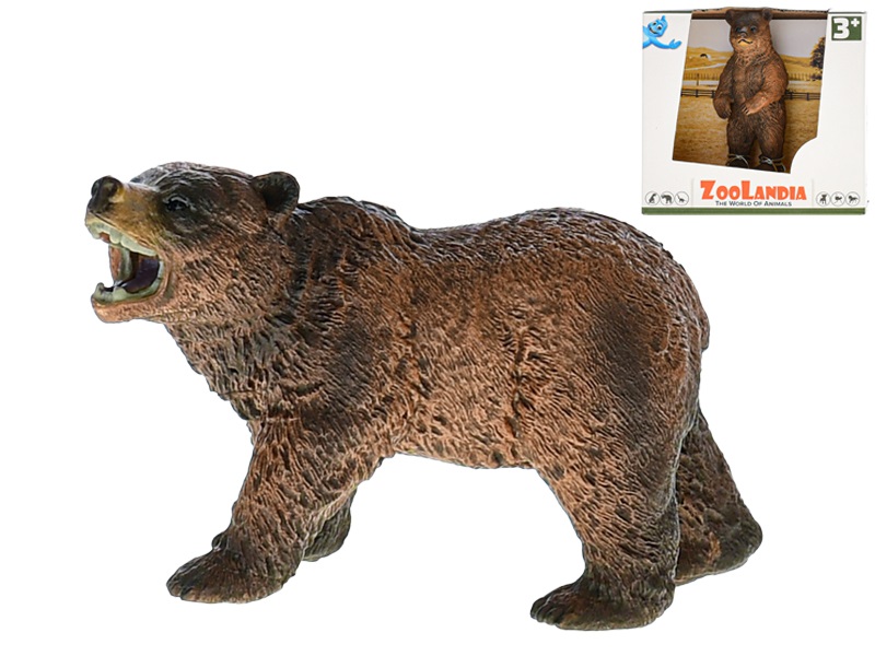 Zoolandia medveď Grizzly 10cm v krabičke