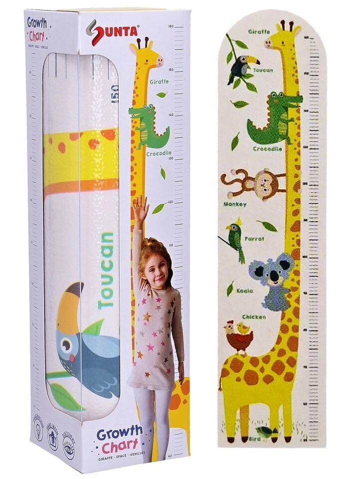 Detský meter na stenu žirafa 120cm