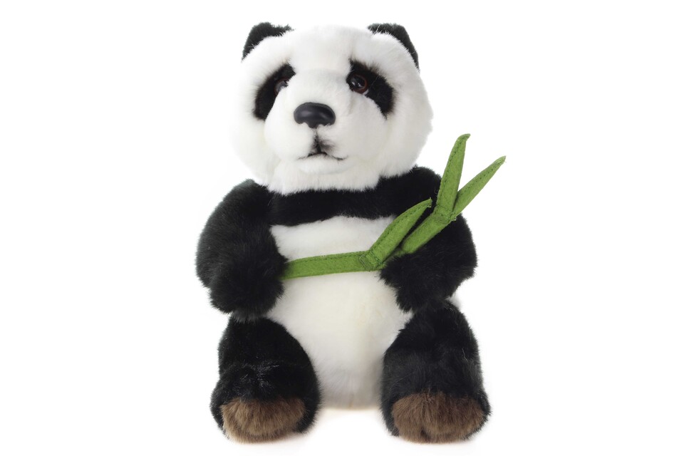 Panda s listom plyšová 18cm