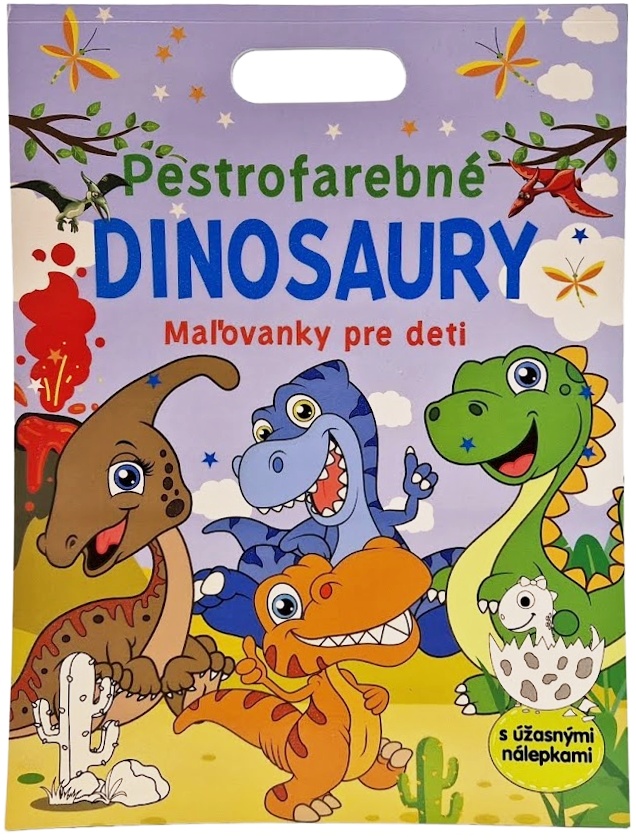 Pestrofarebné dinosaury Maľovanky pre deti