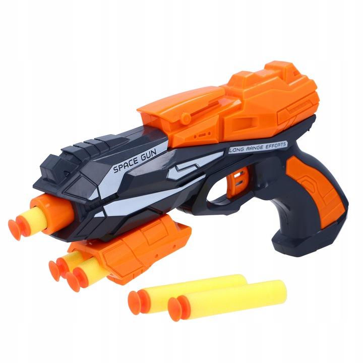 Pištoľ Space Gun s nábojmi 20cm - oranžová