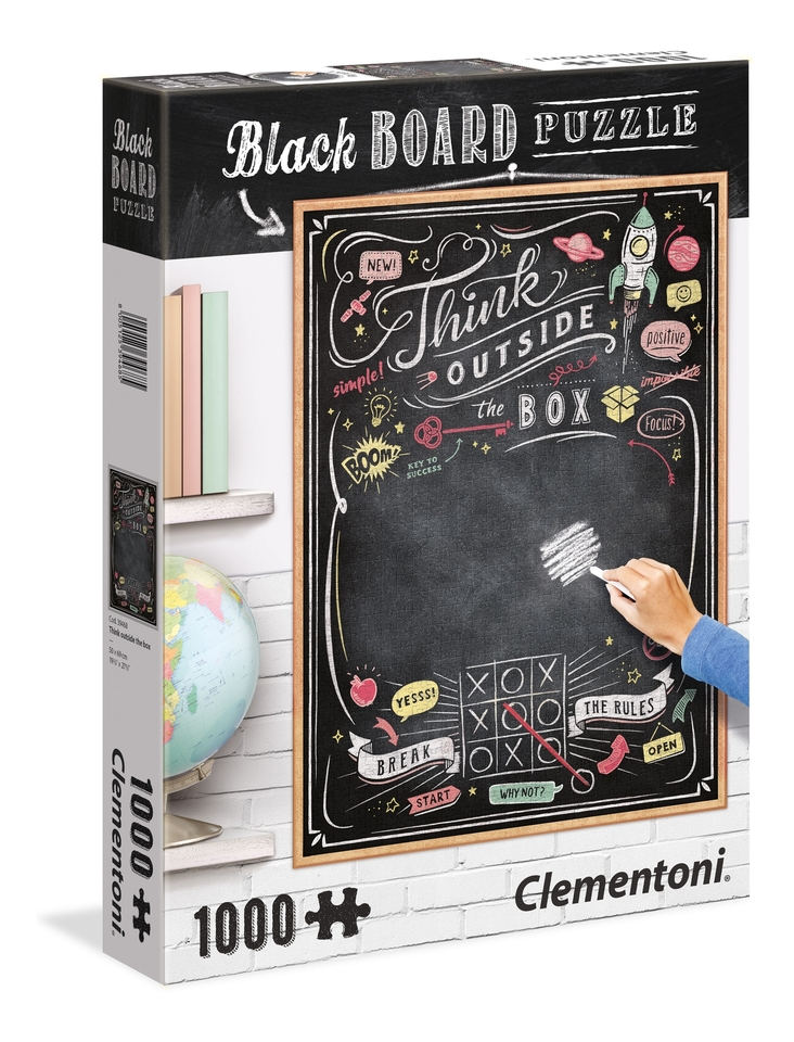 Clementoni puzzle 1000 Čierna tabuľa-Myslieť si