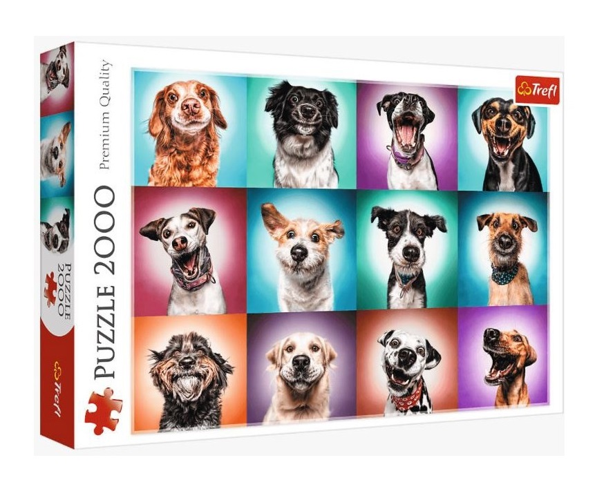 Trefl Puzzle 2000 Zábavné psie portréty