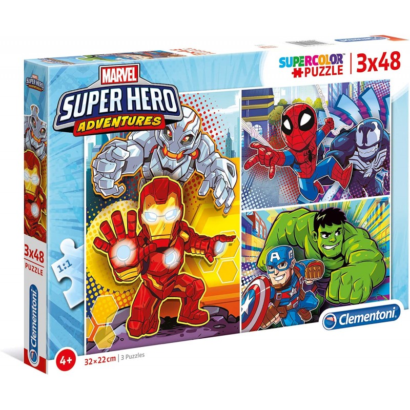 Clementoni Puzzle 3x48 Super hrdinovia