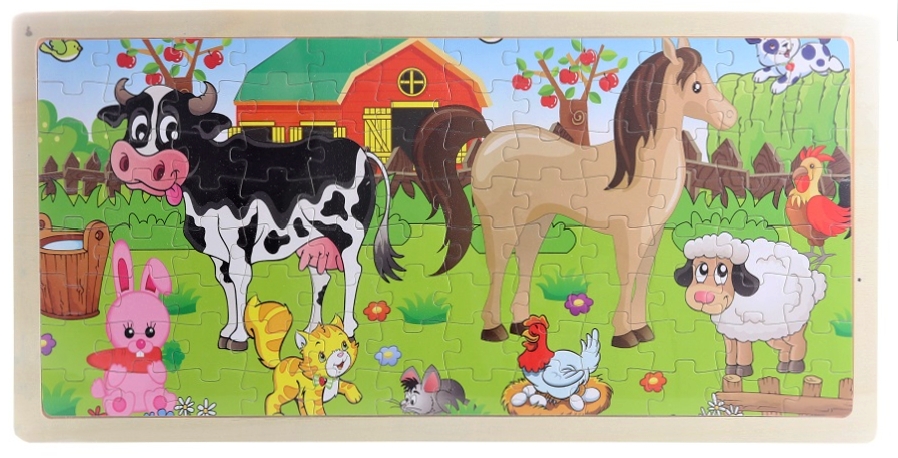 Puzzle so zvieratkami 44x21,5cm