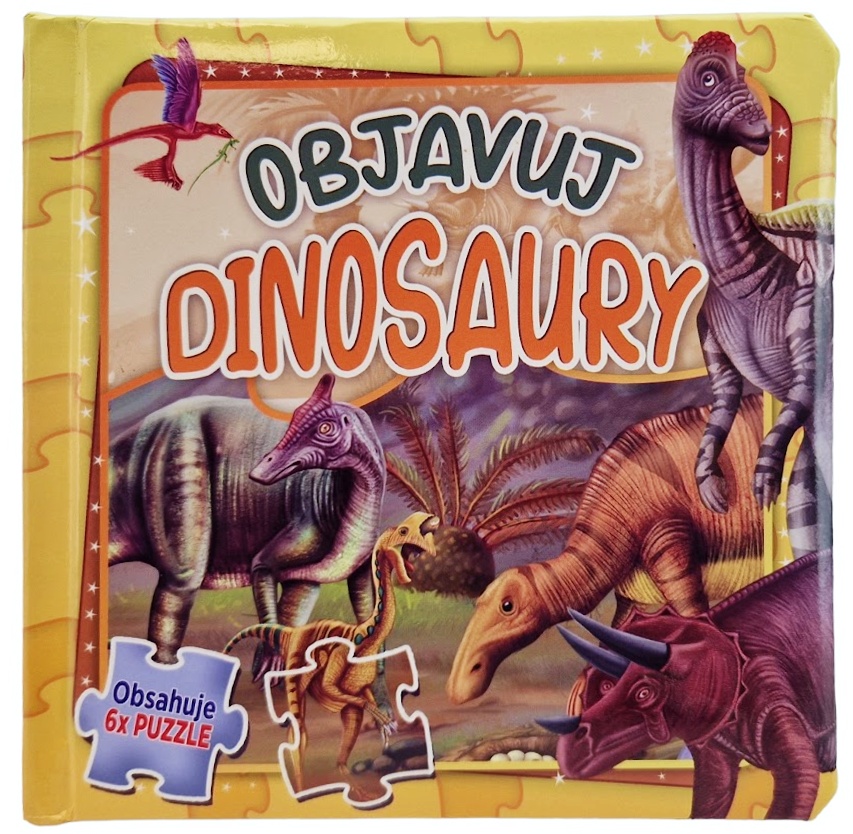 Kniha objavuj dinosaury 6x puzzle