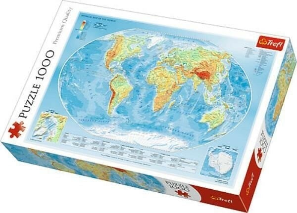 Puzzle Trefl Zemepisná mapa 1000