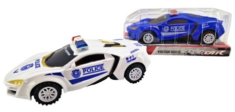 Športové policajné auto na zotrvačník 19cm