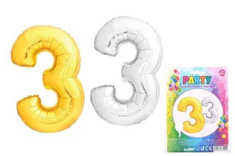 Balónik v tvare čísla 3
