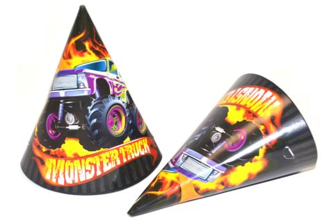 Klobúčiky Párty Monster Truck 6ks