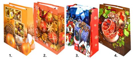 Vianočná darčeková taška 32x26x10cm